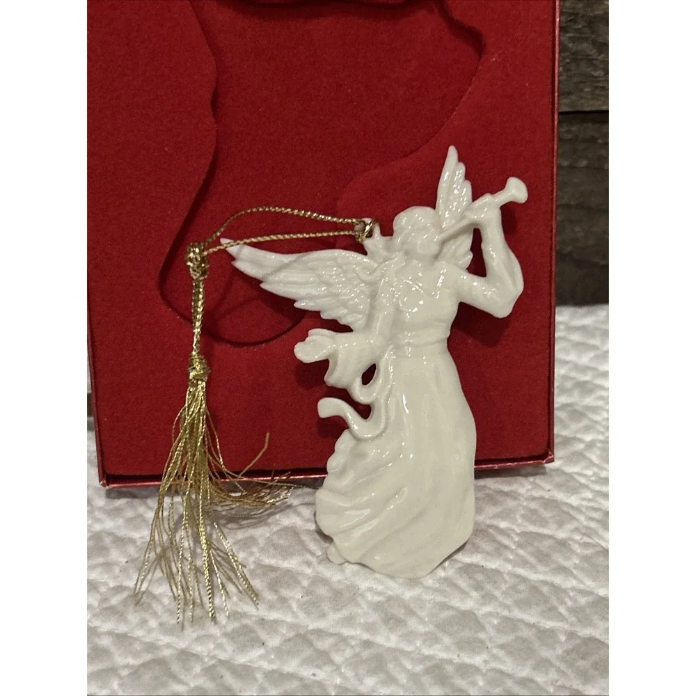 Vintage Lenox‎ Renaissance Angel with Violin Christmas Ornament Mint in Box